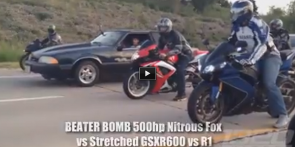 MUSTANG VS BIKE squad yamaha r1