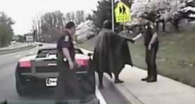 Cops Pull Over a Batmobile batman police 1