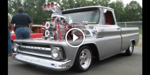 Big Block Chevy Chevy Twin Supercharged Pickup Truck! Check Out This Old School Jam 21!