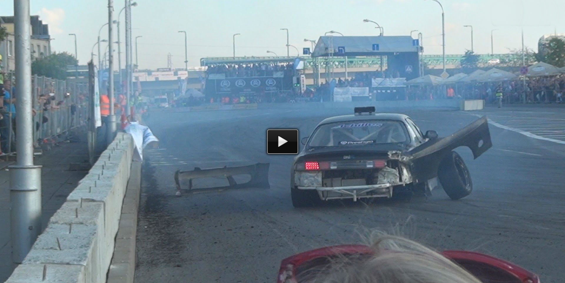 Nissan 200SX crash in Drift