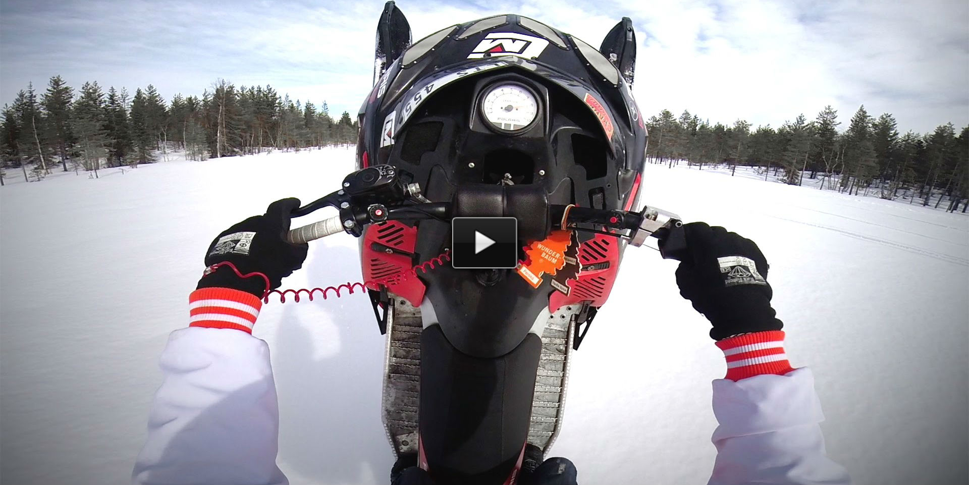 CRAZY Snowmobile A River