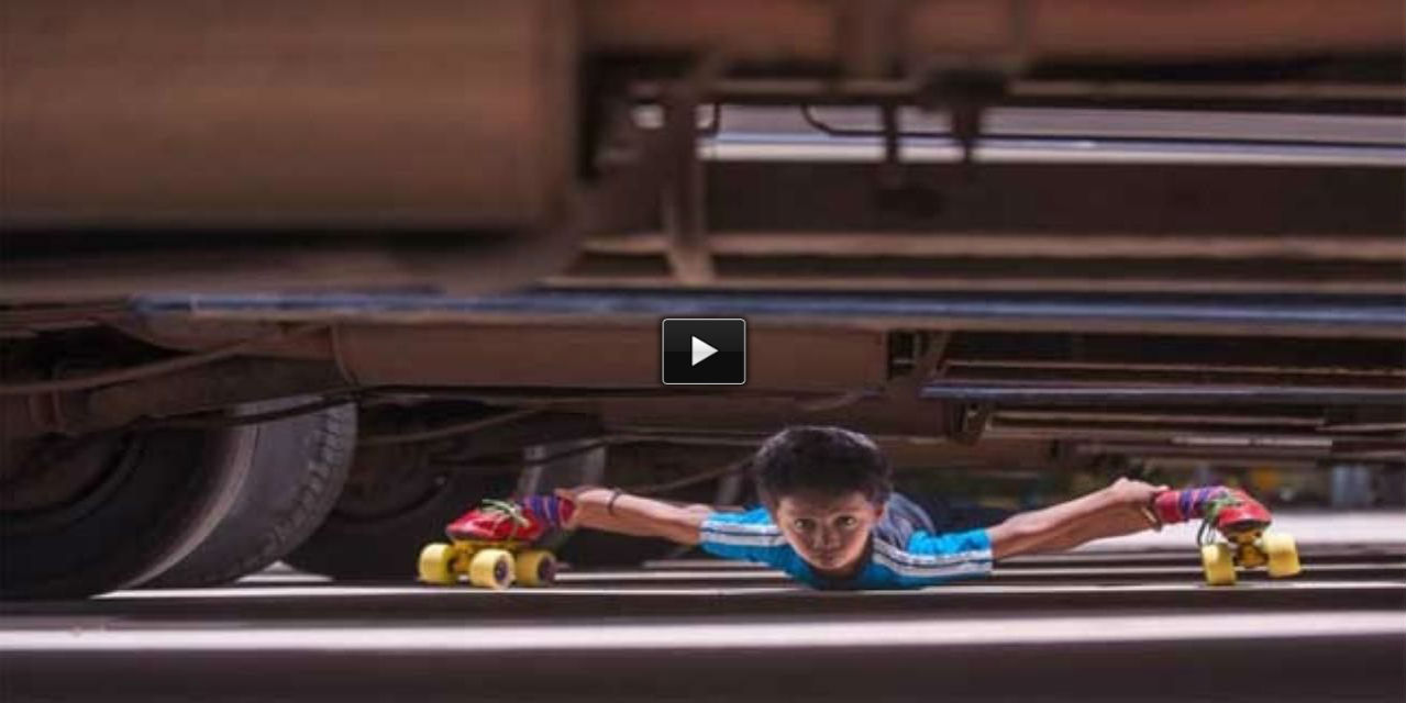 six year old Skates Under 39 Cars
