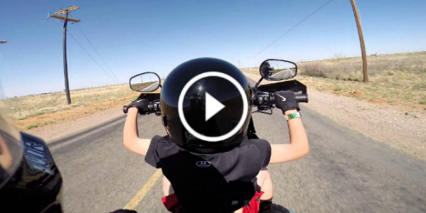 6 Year Old Boy Rides a Huge Harley Davidson 2