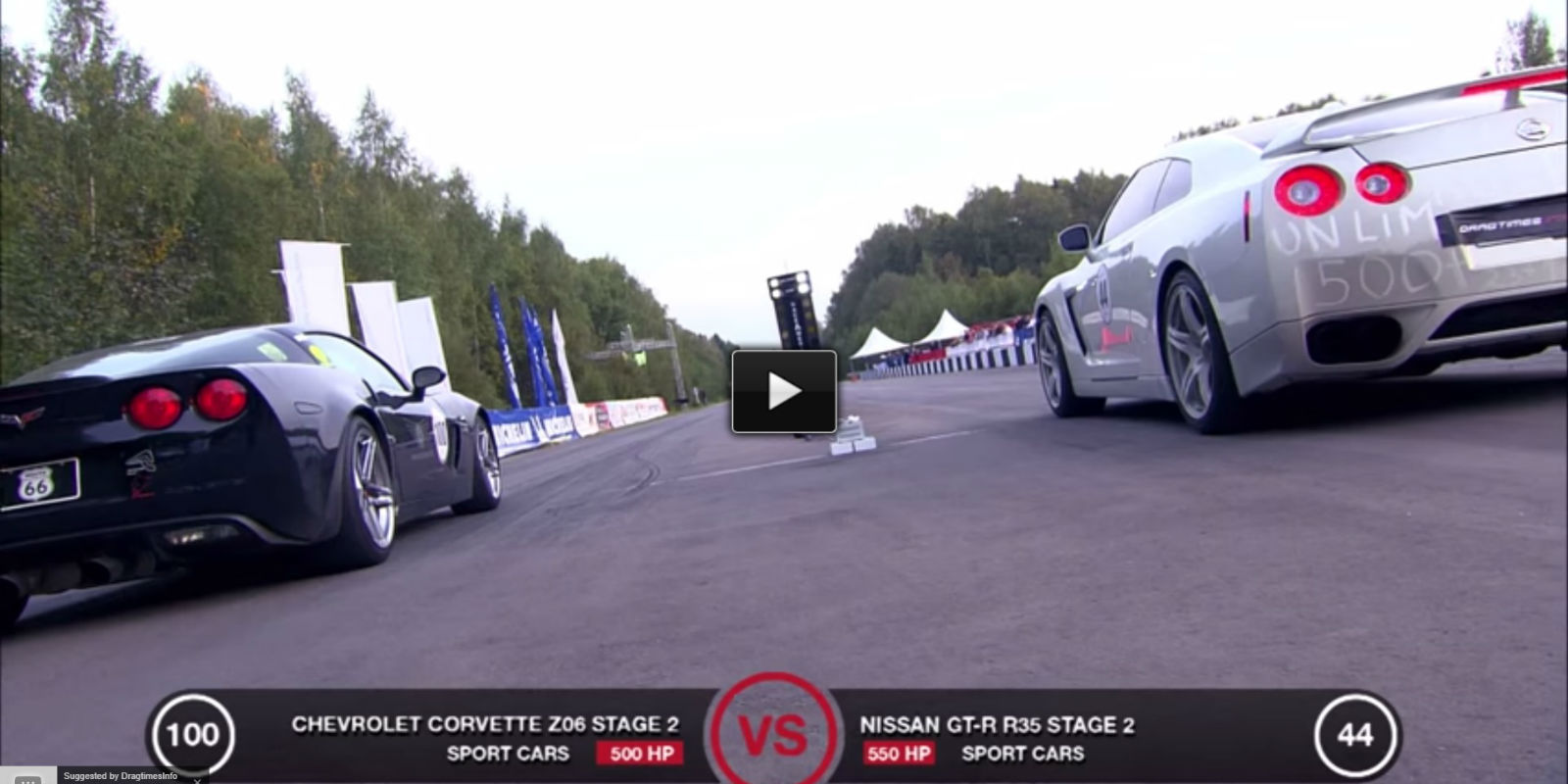 GTR vs Z06 Chevrolet Corvette Z06 vs Nissan GT-R
