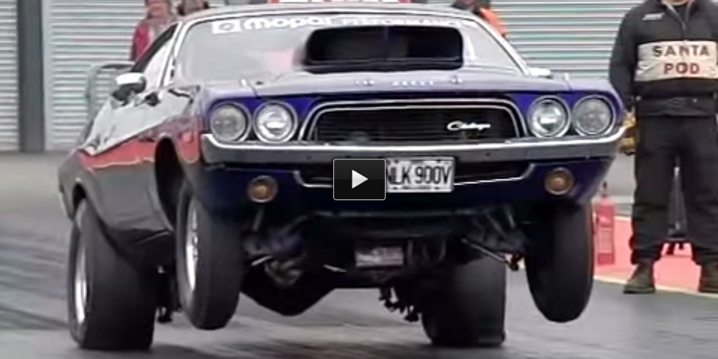 Dodge Challenger Wheelie Slow motion
