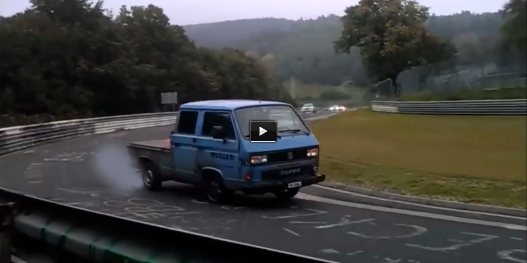 Drifting VW T3 Van on Nurburgring