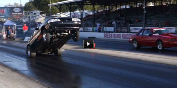 Coyote powered Mustang 3rd gear wheelie