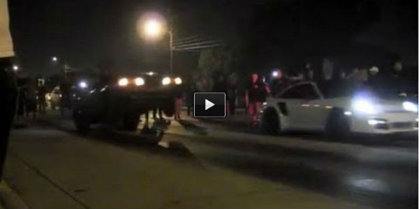 1989 Ford Mustang VS Porsche on the street