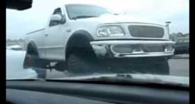 Lifted Truck parking lot road rage climbs 1