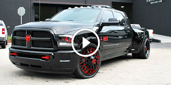 Look At This Black & Red Beasty Truck! Meet 2014 DODGE RAM 3500 Truck!
