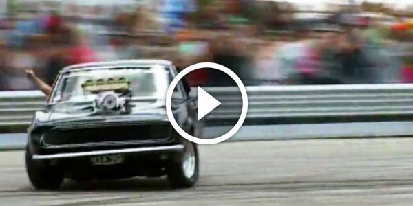 big block blown camaro drifting