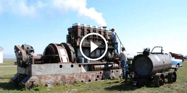 Enterprise DSG-36 Antique Diesel Engine First Fire up