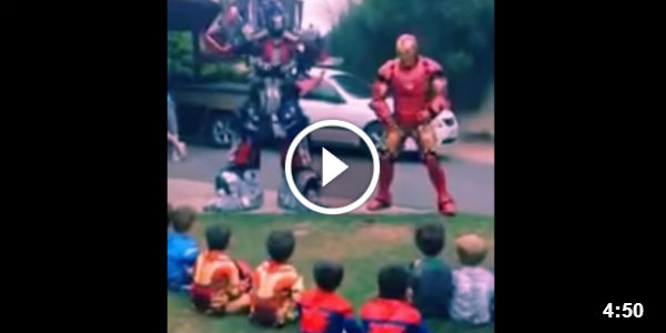 IRONMAN vs OPTIMUS Birthday show Melbourne Transformers