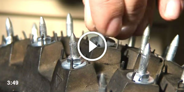 How To Make STUDDED MOTORCYCLE TIRES for Your BIKE
