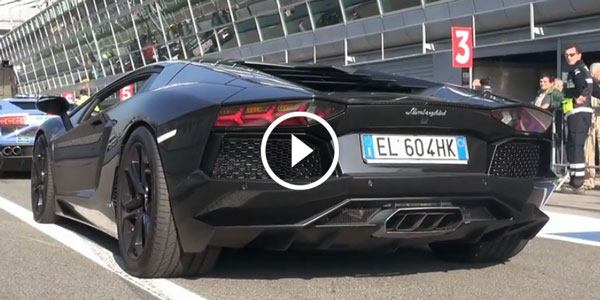 Black Aventador LP700-4 Accelerating & Revving