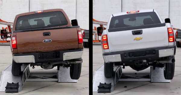 Chevy vs Ford Battle Silverado 3500 HD vs Super Duty Head2Head TEST 1