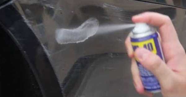 Easy Removal With WD40 Spray product scratches car 2
