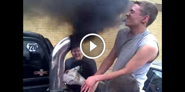 Guy Gets Huge Load of DIESEL SMOKE in His Face!