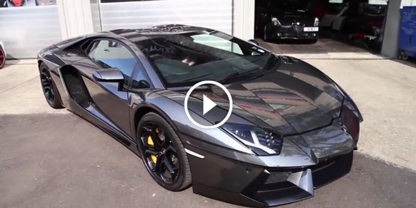 Lamborghini AVENTADOR Transformed & Wrapped in Chrome Black TRON