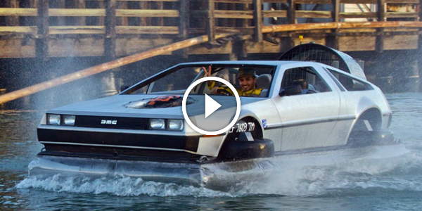 DeLorean HOVERCRAFT Can Now Be Used To Travel In The Ocean!