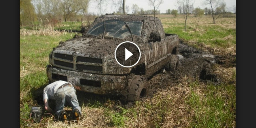 Dodge Ram Mudding This Guy Have Never Seen Mud Before﻿ Bye Bye Transmission!