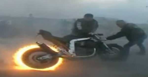 This Massive Bike BURNOUT Will Make Ghost Riders JEALOUS 1