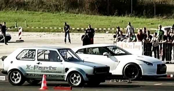 VW Rabbit vs 1300 HP Nissan GT-R 1