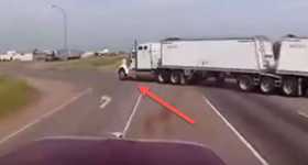Watch The Most EPIC Truck Crash Avoidance 1