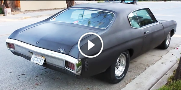 1970 Chevelle burnout leaving the curb