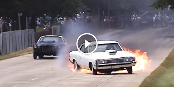 Hillbilly Drag Racing CHEVELLE EXPLODES TRANNY AT BACK WOODS TRACK