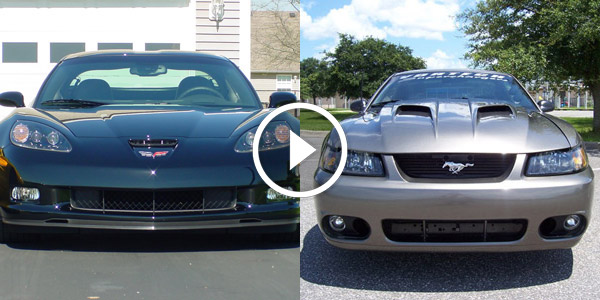 Drag Battle C6 Corvette vs Mustang GT Supercharged 1