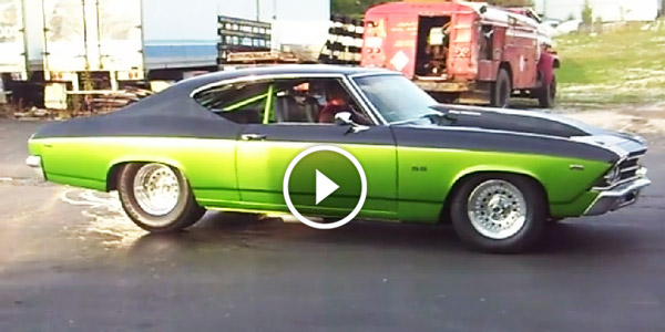 lowhorn's two tone 69 Chevy Chevelle burnout 2