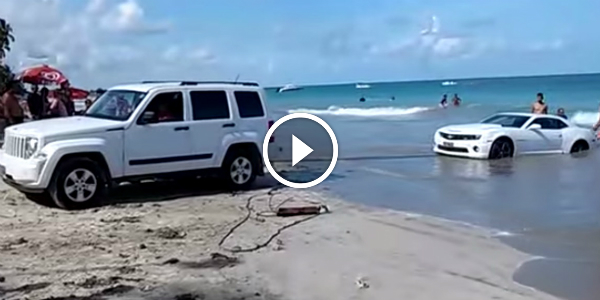 Brand New CAMARO STUCK IN THE SEA! Do You Have An Idea Of How to GET IT OUT!!