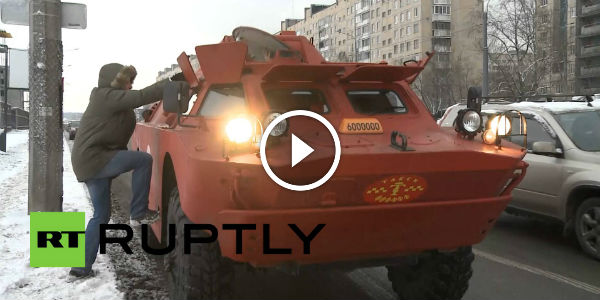 EXPERIENCE The New Level Of TAXI CAB In A Russian BRDM 2 Patrol Vehicle