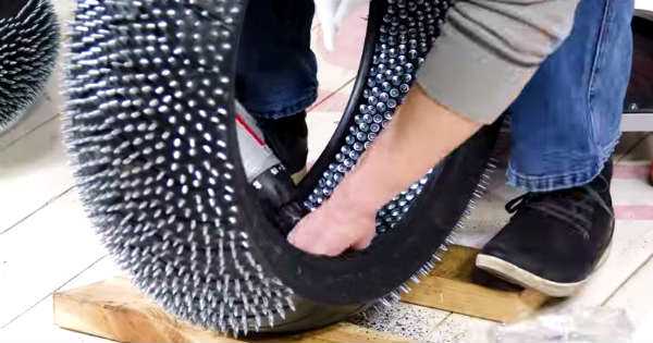 How To Spike Motorbike Tires 1