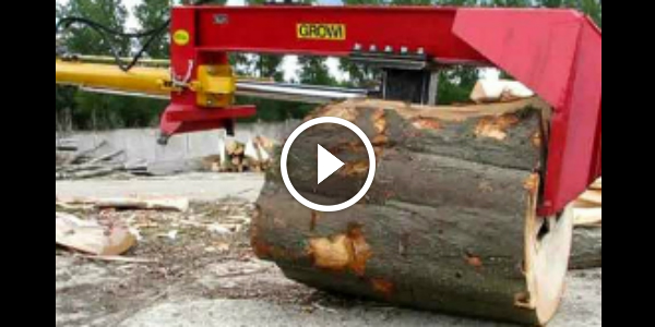 This GERMAN WOOD SPLITTER MACHINE Will Shock You With ITS Performance! GREAT WORK!!