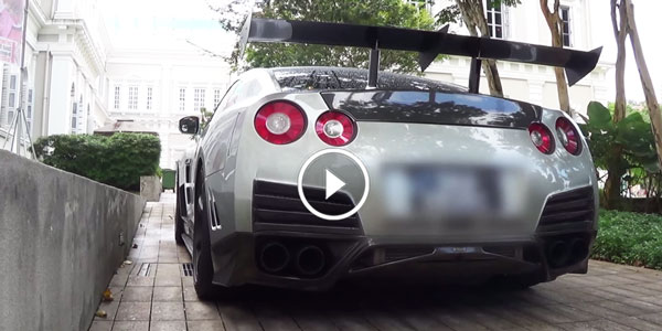 nissan gtr 1000HP Loud Nissan R35 GTR Aeromotions Wing in Action
