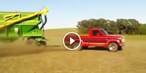 FORD F100 truck pulls Farm Machinery