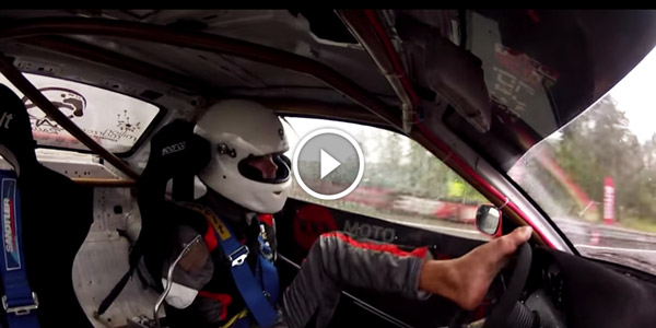Polish Drifter Bartosz drifts using his feet