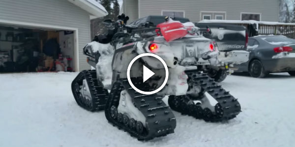 Get STUCK In The Snow ATV POWERFUL ATV