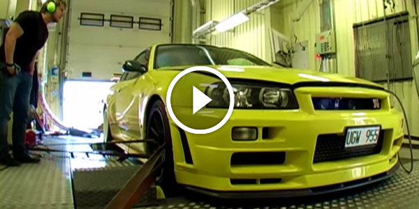 Nissan GTR Dyno Nissan R34 GT-R Performing a Dyno Testing Run in Stockholm! Shocking Results!!