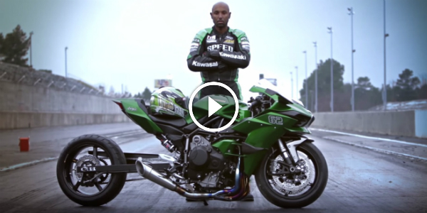 Rickey Gadson Tries His UNIQUE KAWASAKI Ninja H2 Hybrid! It Was Made Especially For Him! 2