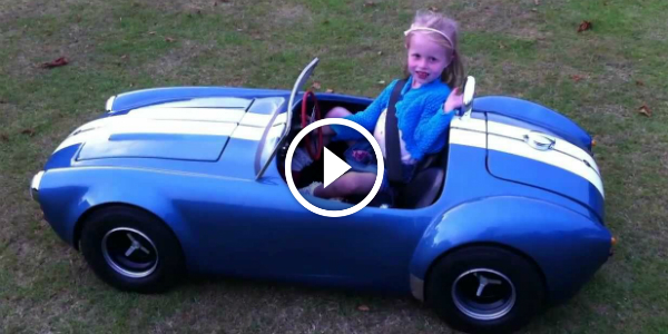 Scarlett Is The LUCKIEST KID On The PLANET! She Is An Owner Of A MINIATURE SHELBY COBRA! AWESOME!!
