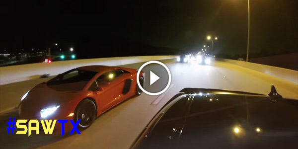 2015 Dodge Hellcat faces off against a 2014 lamborghini Aventador