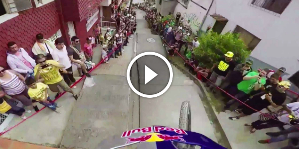 INTENSE URBAN DOWNHILL MOUNTAIN BIKE CONTEST IN COLOMBIA!!! See This SCARY LOOKING POV VIDEO!!! 2