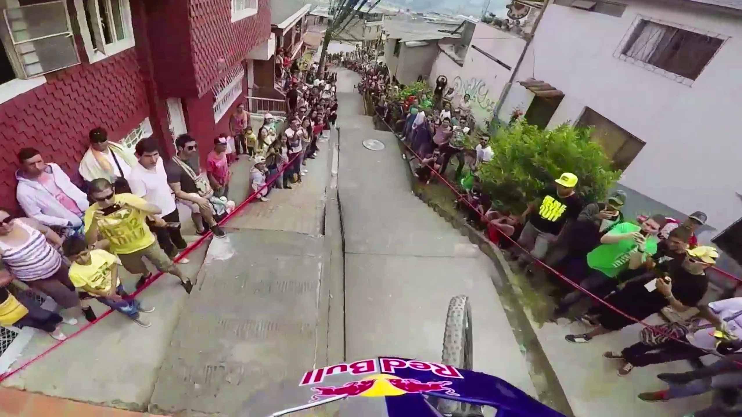 INTENSE URBAN DOWNHILL MOUNTAIN BIKE CONTEST IN COLOMBIA!!! See This SCARY LOOKING POV VIDEO!!!