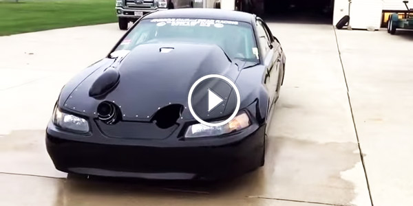 ford mustang drag 3000hp Stangs twin turbo mustang waking up the neighbors