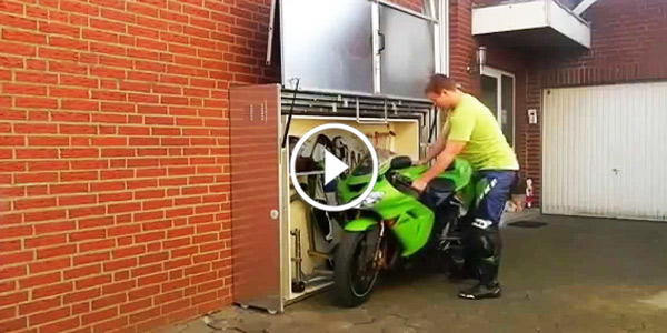Cool smallest motorcycle storage