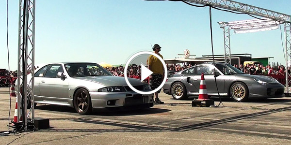 SKYLINE GTR R33 Nissan Skyline R33 GTR 650 HP vs Porsche Turbo