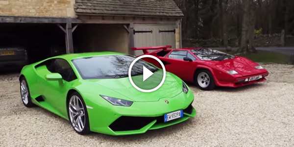 Vintage LAMBORGHINI COUNTACH Harry's garage Lamborghini Huracan review alongside Countach